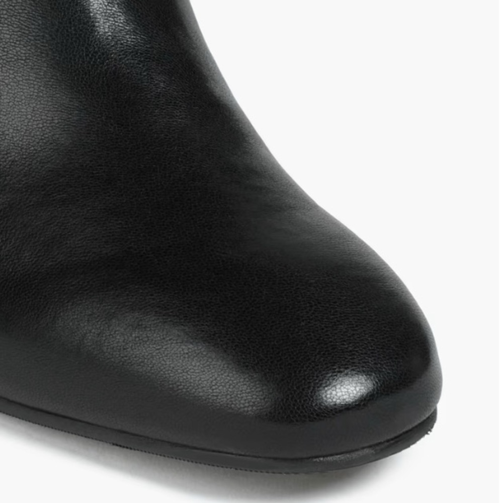 NWT Stuart Weitzman Genna 60 City OTK Boot: Black Stretch Leather, 9.5/40 - Picture 5 of 16